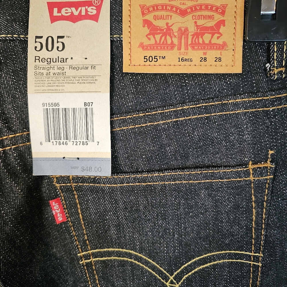 Levi's‎ 505 regular jeans new with tags 16 regular 28 x 28
